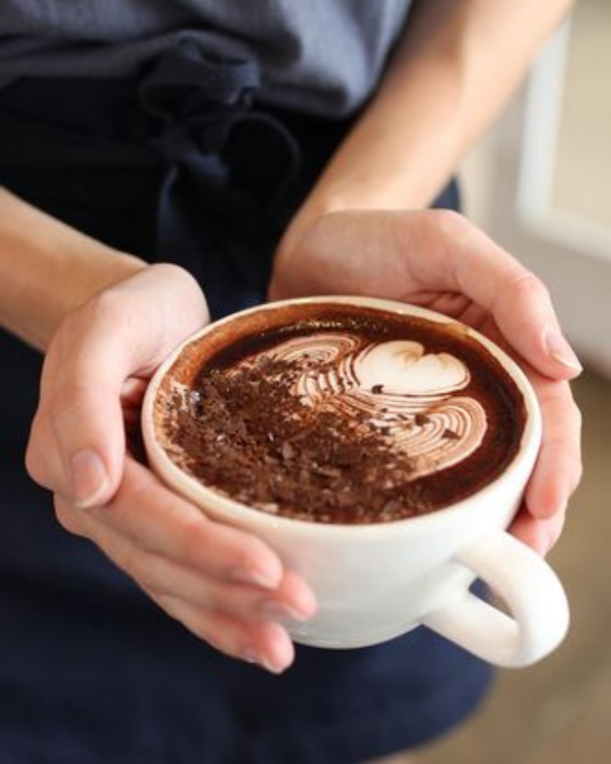 coffee with beautiful coffee art manly brisbane